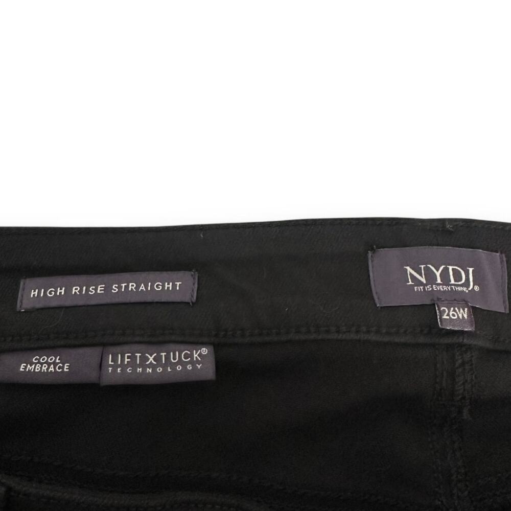 NYDJ NWT Women's Ellison High Rise Straight 31 Inseam Jeans Size 26W Black - Picture 6 of 13